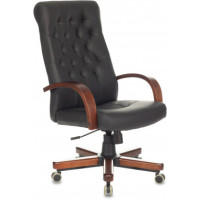 Кресло руководителя Бюрократ T-9928WALNUT черный