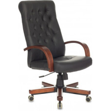 Кресло руководителя Бюрократ T-9928WALNUT черный