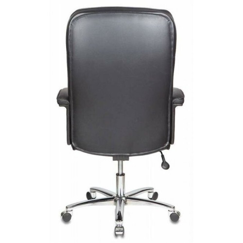 Кресло руководителя Бюрократ T-9908/WALNUT черный кожа