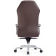 Кресло руководителя Бюрократ _AURA/BROWN коричневый кожа крестовина алюминий