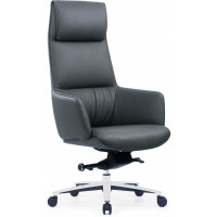 Кресло руководителя Cactus CS-LBK-MILANO кожа крестов. алюминий