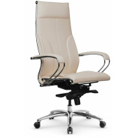 Кресло МЕТТА Samurai Lux MPES на колесиках, эко.кожа, светло-бежевый