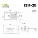 Кухонная мойка Ecology Stone R-20-310 серый 830x480мм