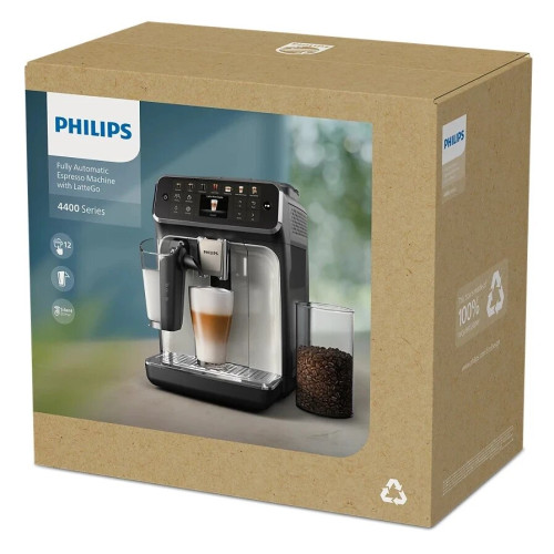 Кофемашина Philips EP4449/70 черный/серебристый