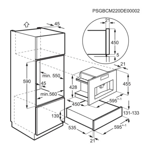 Встраиваемая кофемашина ELECTROLUX KBC85Z автоматическая