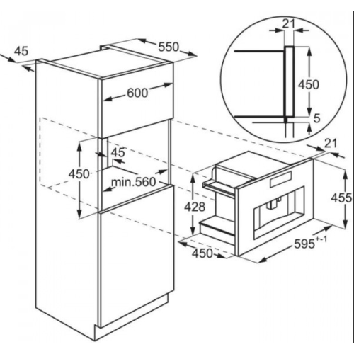 Встраиваемая кофемашина ELECTROLUX KBC85Z автоматическая