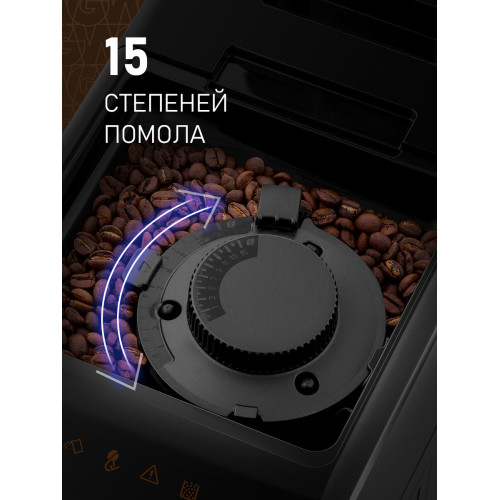 Кофемашина Weissgauff WCM-325 Black Automatic Touch Cappuccino
