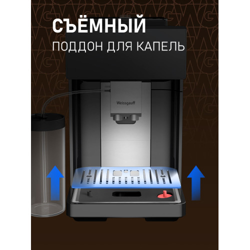 Кофемашина Weissgauff WCM-340 TFT Automatic Touch Cappuccino Nero