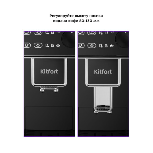 Кофемашина Kitfort КТ-7256 черный/нерж