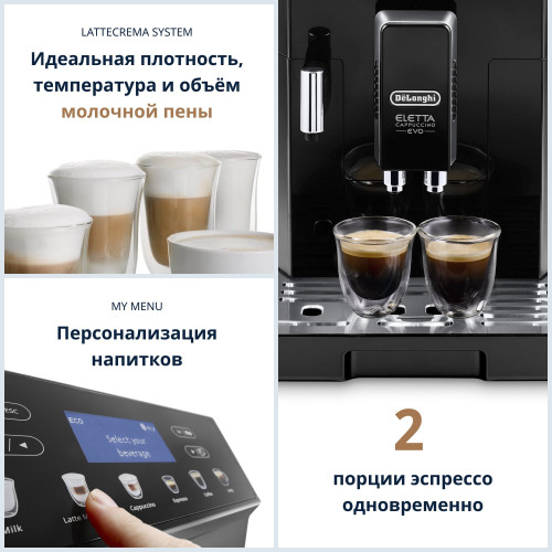 Кофемашина DeLonghi Eletta Cappucino Evo ECAM 46.860.B