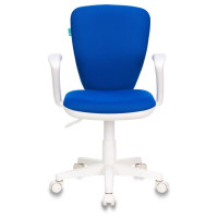 Кресло детское Бюрократ KD-W10AXSN/26-21 синий пластик белый