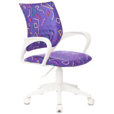 Кресло детское Бюрократ KD-W4 фиолетовый Sticks 08 крестовина пластик белый