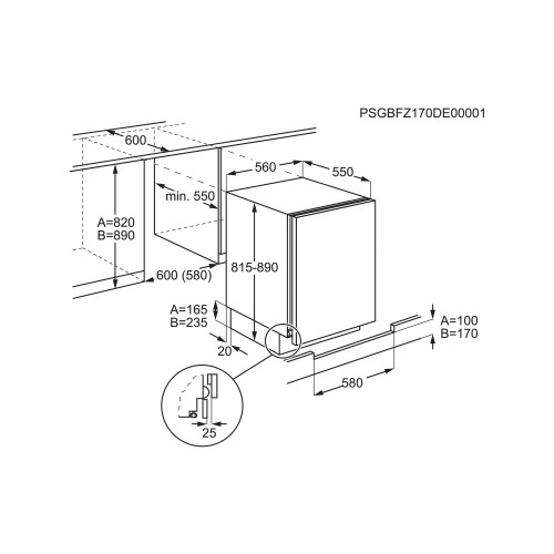 Встраиваемый холодильник Electrolux LXB2AE82S