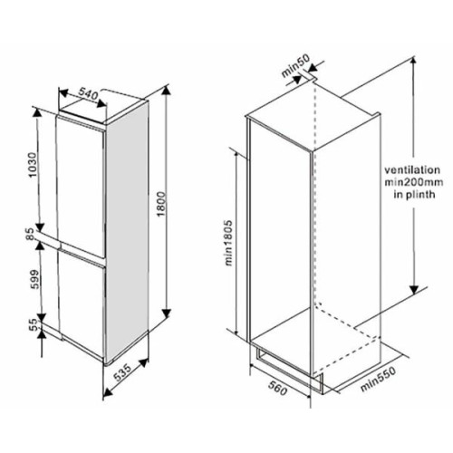 Холодильник SCANDILUX RBI255