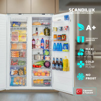 Встраиваемый холодильник SCANDILUX SBSBI303EZ (RBI303EZ+FNBI303E)