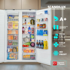 Встраиваемый холодильник SCANDILUX SBSBI303EZ (RBI303EZ+FNBI303E)