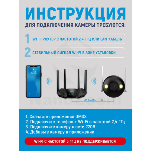 Уличная цилиндрическая IP-видеокамера Dahua DH-IPC-F2CP-PV-0280B Smart Dual Light 2Мп, 1/3” CMOS, объектив 2.8мм, видеоаналитика, ИК 30м, LED 30м, микрофон, динамик, Wi-Fi 2.4ГГц, IP67, металл пластик