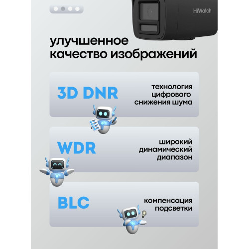 Видеокамера IP Hikvision HiWatch DS-I450L 2.8-2.8мм цветная