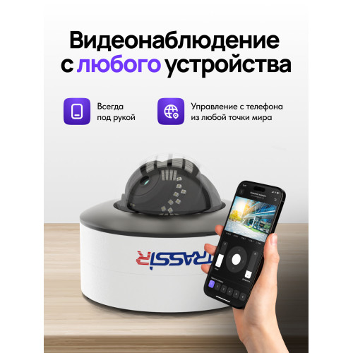 Видеокамера IP Trassir TR-D3121IR2 v6 2.8 2.8-2.8мм цветная