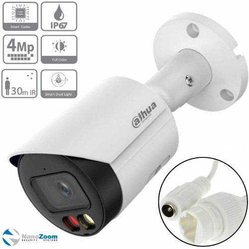 Видеокамера Dahua DH-IPC-HFW2449SP-S-IL-0280B уличная цилиндрическая IP-видеокамера 4Мп 1/2.7” CMOS объектив 2.8мм