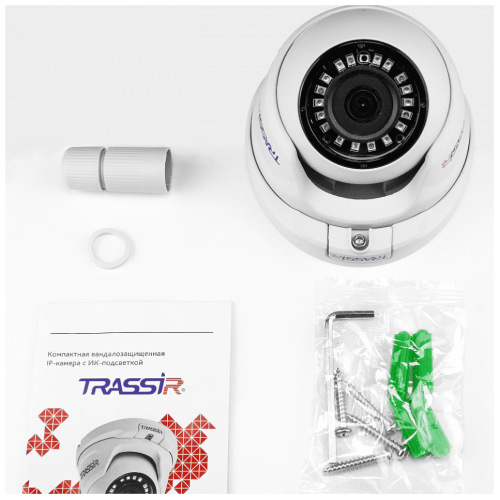 Видеокамера IP Trassir TR-D2S5 2.8-2.8мм цветная корп.:белый