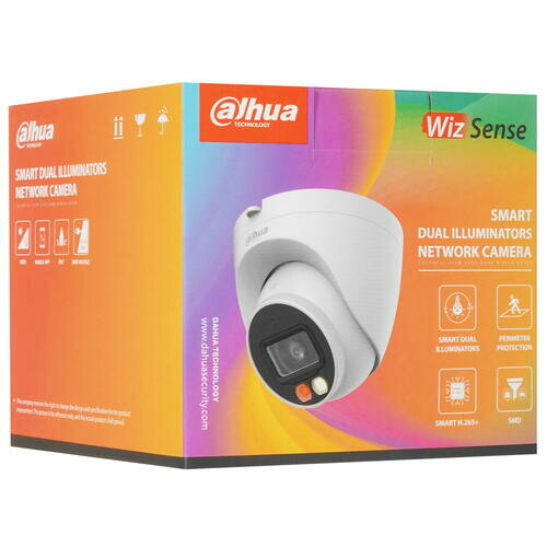 Видеокамера уличная купольная Dahua DH-IPC-HDW2249TP-S-IL-0280B 2Мп 1/2.7” CMOS объектив 2.8мм