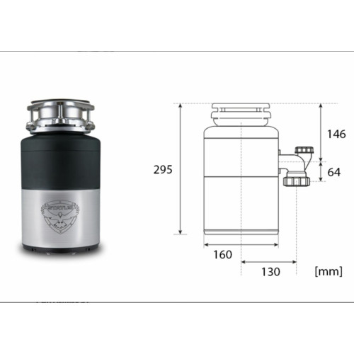 Измельчитель пищевых отходов STATUS Premium 100