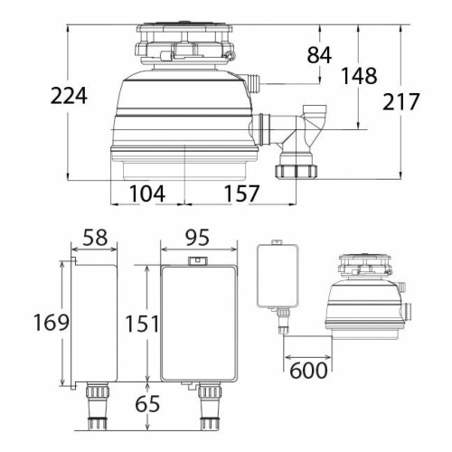 Измельчитель пищевых отходов STATUS NEXT 200 Compact