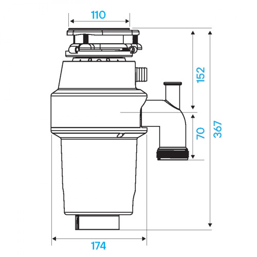 Измельчитель пищевых отходов KUCHENSTERN MuHLE 370 (350MU35)