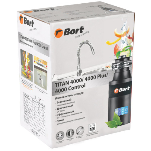 Измельчитель пищевых отходов Bort TITAN 4000 Plus (91275776)