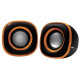 Колонки BBK CA-301S 2.0 черный/оранжевый 3Вт