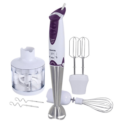 Блендер MARTA MT-1553 белый/фиолетовый чароит