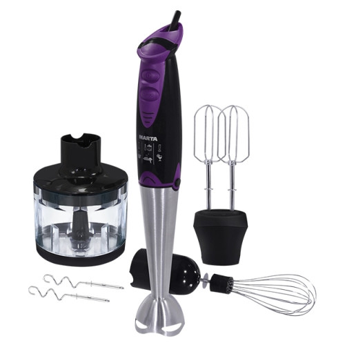 Блендер MARTA MT-1553 белый/фиолетовый чароит