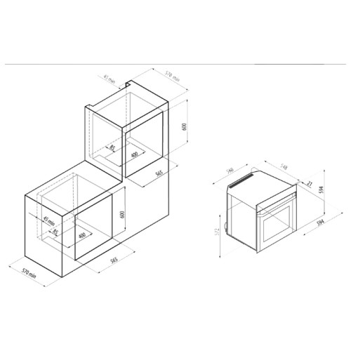 Духовой шкаф Fornelli FEA 60 SOPRANO IX/BL