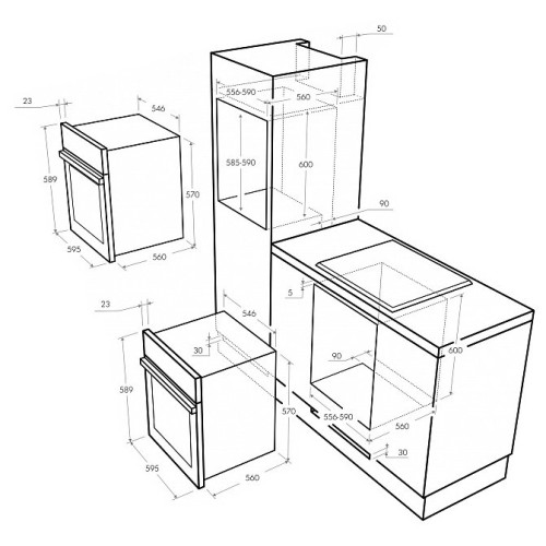 Духовой шкаф Maunfeld MEOC 674W