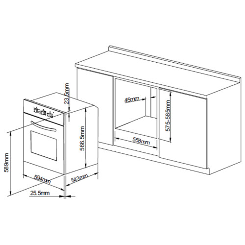 Духовой шкаф PYRAMIDA F 60 M GBL