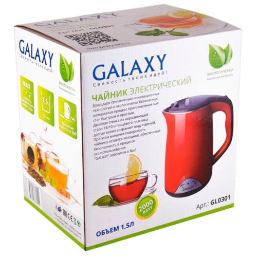 Чайник Galaxy GL 0301 красный