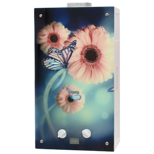 Газовая колонка GENBERG-210.01 абстракция стекло 20кВт дисплей 10л/мин