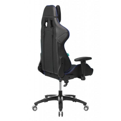 Игровое кресло Бюрократ VIKING 4 AERO BLUE две подушки черный/синий