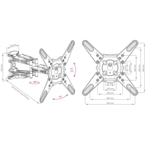 Кронштейн KROMAX ATLANTIS-45 WHITE