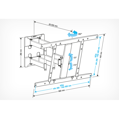 Кронштейн Holder LCD-SU6602-B чёрный