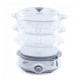 Пароварка Endever Vita-170, белый/серый, мощность 1000 Вт, объем 11 л, три уровня готовки, индикатор питания, контроль уровня воды, таймер с отключени