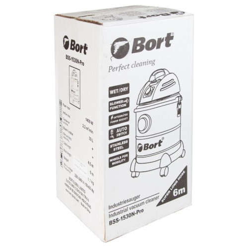 Пылесос строительный Bort BSS 1530N Pro
