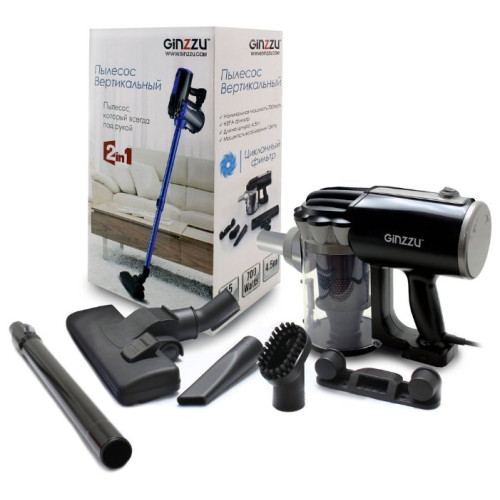 Пылесос Ginzzu VS117 черно/серый