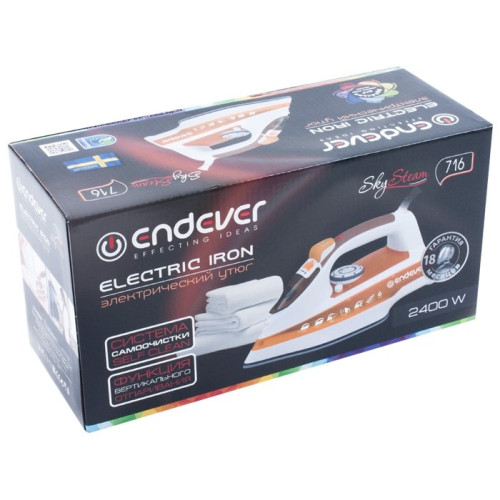 Утюг Endever Skysteam-716 белый/оранжевый