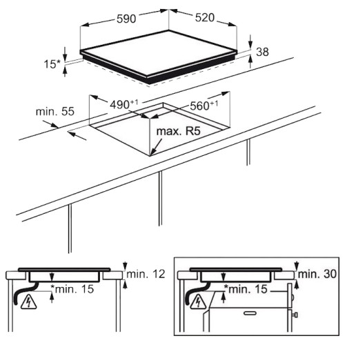 Варочная поверхность Electrolux CPE6433KX