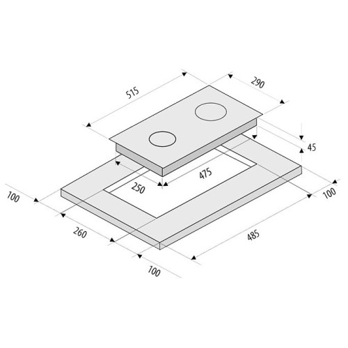 Варочная поверхность Fornelli PGT 30 PARTITA IX