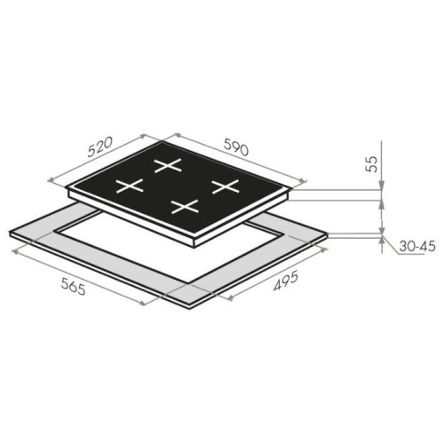 Варочная поверхность Maunfeld EVI 594-FL2-BG