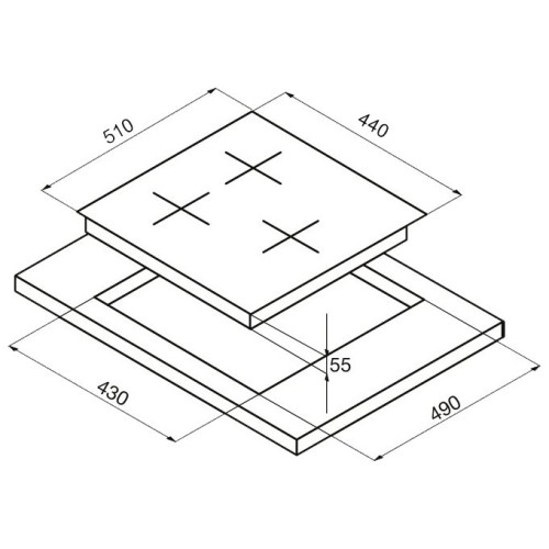 Варочная поверхность Korting HK 42031 BW