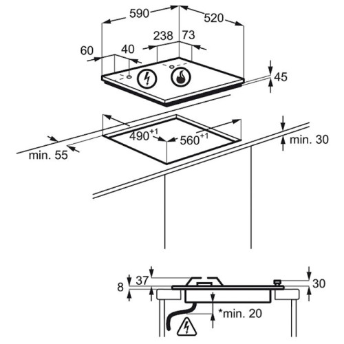 Варочная поверхность Electrolux GPE 363YK